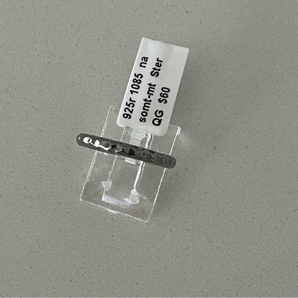 Sterling silver 925 hammered black rhodium stacking band ring size 7 - Picture 8 of 8